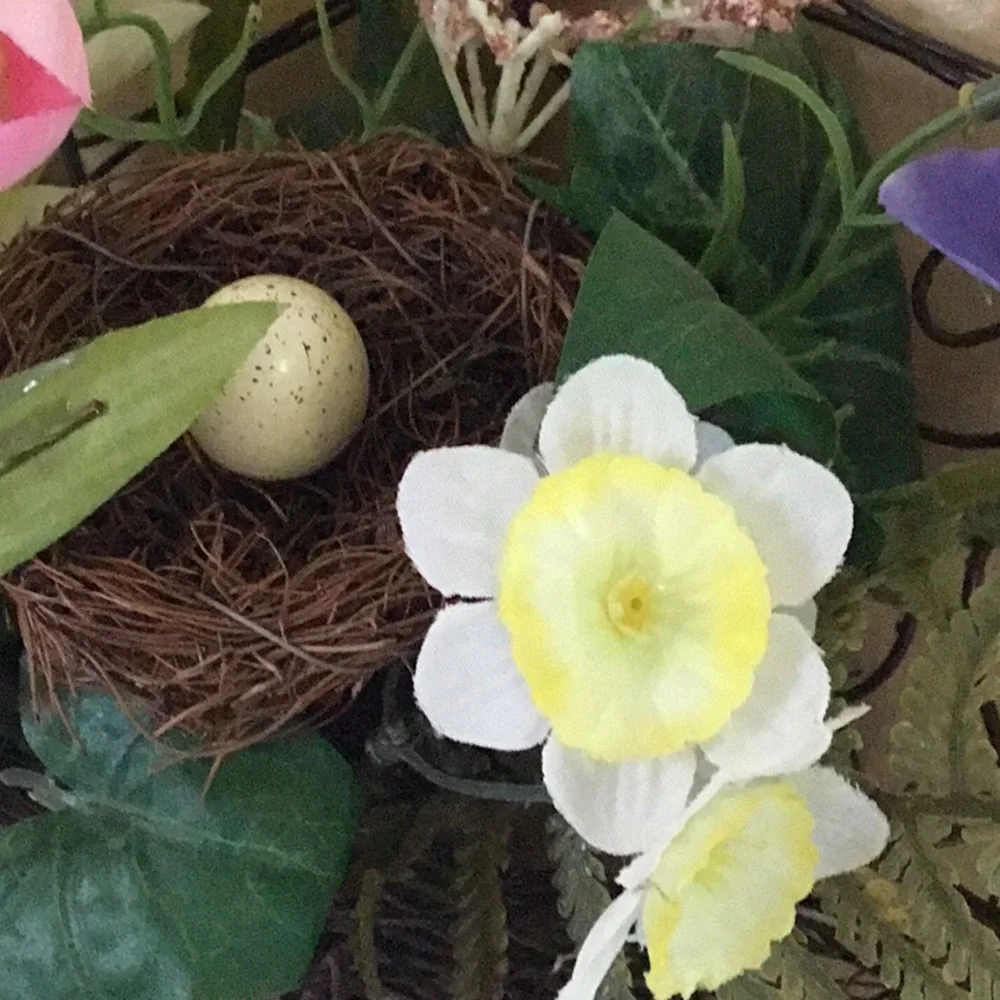 Butterfly spring floral basket